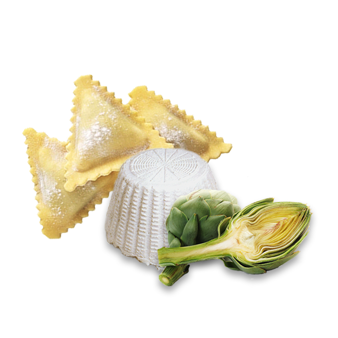 Triangle Ravioli Artichoke & Ricotta Cheese 500 Gr
