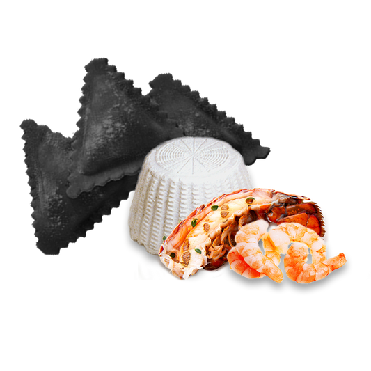 Black Triangle Ravioli Lobster, Shrimps & Ricotta Cheese 5 KG