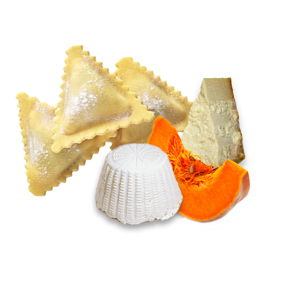 Triangle Ravioli Pumpkin, Parmesan & Ricotta Cheese 500 Gr